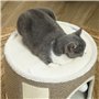 PawHut Tour griffer Chat, tonneau griffoir Chat, Hauteur de 30 cm, avec sisal pour gratter, Dessus en Peluche, Coussins Amovible