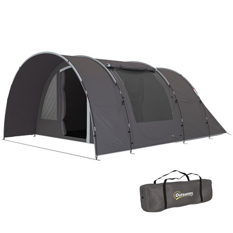 Outsunny Tente de Camping avec Porche pour 4 à 6 Personnes