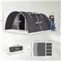 Outsunny Tente de Camping avec Porche pour 4 à 6 Personnes, Tente Tunnel familiale légère ventilée étanche 5 000 mm Montage Faci