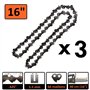 GT Garden Guide 16 Pouces (40 cm) avec Lot de 3 chaînes 66 maillons pour tronçonneuse