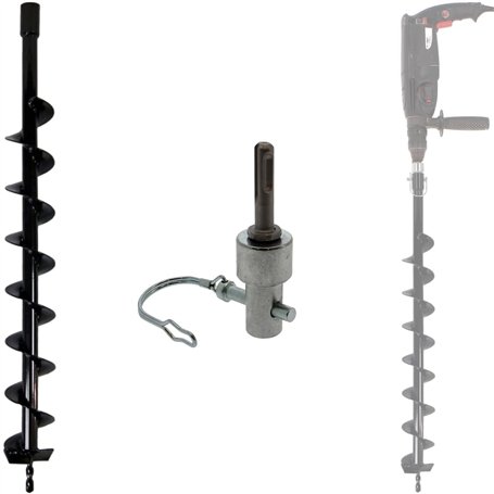 GT Market Mèche de tarière Ø 80 mm avec Adaptateur pour perceuse et perforateur SDS-Plus