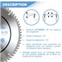 DIAMWOOD - Lame de Scie Circulaire Bois Alu pour Scies à Onglet | Découpe Parfaite et Polyvalente | 72 Dents Alternées Positives