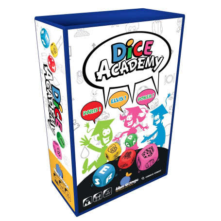 Blue Orange - Dice Academy - Jeu de Dé - Petit bac avec des dés ! Un jeu de lettres fun et amusant - Jeu de rapidité et de Conna