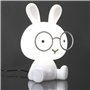 HOME DECO KIDS - La11042 - Lampe de Chevet LED Forme Lapin pour Enfant, Veilleuse, Decoration Chambre Bebe, Rechargeable USB, Bo