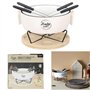 COOK CONCEPT KA4599 Service A Fondue Chauffe-Plat Et Pique X4 Cuisine Cuisson Specifique Plaque Rechaud Plancha Barbecue, Cérami