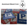AUA SIGNALETIQUE - Panneau Prépercé (4 Trous) avec Angles arrondis - PVC Rigide 1.5 mm - (300x420 mm, Ralentissez - Pensez à Nou