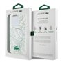 Lacoste LCHMP15LUREH Coque rigide pour iPhone 15 Pro 6,1" Blanc Double couche Répétition