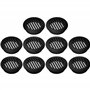 cyclingcolors 10x Grille de ventilation aération ronde plastique diamètre encastrement 50mm hauteur 12.5mm cache protection plaf