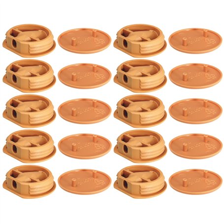 cyclingcolors 10x Ferrure d'assemblage beige avec cache en plastique idéal caravane bateaux vans camping-cars camions aménagés C