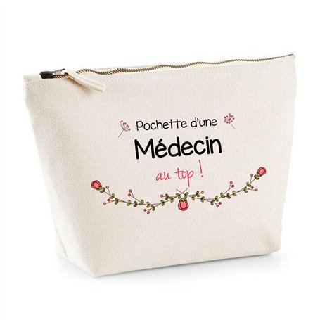 Planetee Trousse Médecin au Top | Idée Cadeau Collègue Travail Retraite Pochette Maquillage Toilette