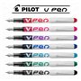 Lot de 7 stylos plume assortis effaçables et jetables de marque Pilot V Pen