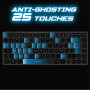Spirit Of Gamer | Clavier Gamer sans Fil & Bluetooth RGB | Clavier TKL AZERTY Compact 65% | Touches Semi-Mécanique Rétroéclairé 