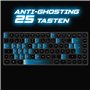 SPIRIT OF GAMER | Clavier de jeu Bluetooth sans fil | Clavier TKL RGB QWERTZ 65 % | Touches semi-mécaniques avec rétroéclairage 