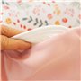 CÔTE DECO Parure de lit 140x200 cm Enfant - Housse de Couette 140x200 cm + 1 Taie d'oreiller 63x63 cm Motif imprimé biche Rose e