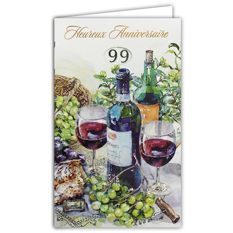 15-6468 Heureux ANNIVERSAIRE en OR Doré Brillant Roulettes de 1 à 99 ans Carte illustrée Argentée Aquarelle Gaufrage Papier en R