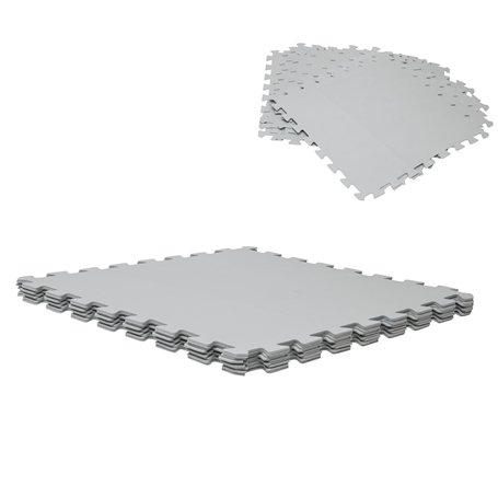 WERKA PRO Dalle pour Piscine Grise 50x50cm 3mm épaisseur 9 pièces