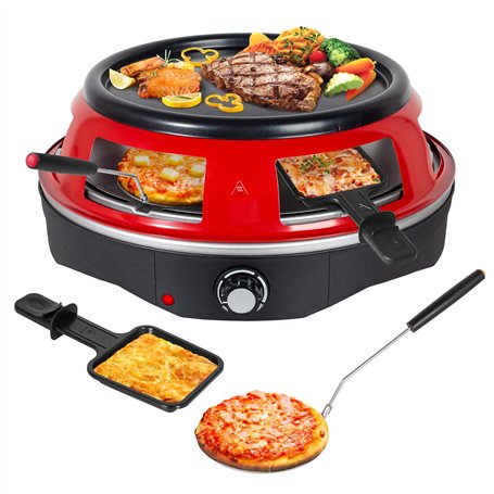 Todeco Four à pizza électrique 3 en 1 pour 6 personnes