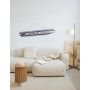 Planche de Surf décorative Beach House 100cm en Bois Bleu et Blanc