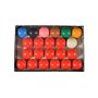 SOKKER Set de 22 Boules de Billard Snooker en résine 2-1/16" (52,4mm) 15 Boules Rouges et 7 mulitcolores
