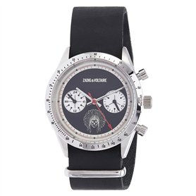 Zadig & Voltaire Mixte Analogique Montre avec Bracelet en Cuir ZVM107