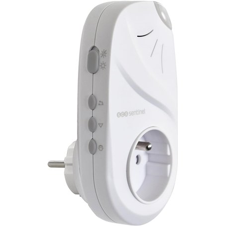 SCS Sentinel - CSF0077 - Carillon Sans Fil Enfichable - Sonnette Longue Portée 100 m - 36 Mélodies - Bouton Poussoir avec Pile e