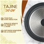 PZL CONCEPT Tajine Induction Tous Feux Diamètre 30 cm - Revêtement antiadhésif - Couvercle Céramique – Fonte d’Aluminium – Marmi