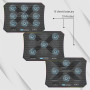 EMPIRE GAMING - Guardian C900 Refroidisseur PC Ordinateur Portable 12’’ à 17’’ RGB Gamer -9 Ventilateurs - Contrôleur LCD -10 Mo