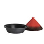 WEB2O Tajine Induction et Vitro-céramique INOX (Rouge et Noir degradé)