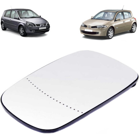 Glace de Rétroviseur Extérieur (Dégivrante) avec Support pour Avant Gauche Coté Conducteur OU Coté Droit Coté Passager compatibl