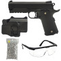 Saigo Defense Pack Airsoft Pistolet Style Hi-Capa 4.3 à Ressort (Spring) / Couleur : Noir/Matière: Métal/Puissance 0.4 Joule(s)