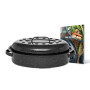 Graniteware - Cocotte Roaster en acier émaillé + livre de recette – Format moyen