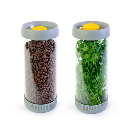 PIKA | Lot de 2 bocaux sous vide en verre 1