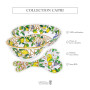 Les Jardins de la Comtesse - Couverts à salade en Mélamine - Capri - 33 cm - Citrons jaunes - Service de Table de la Vaisselle Q