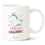 Manahia Mug Cadeau Licorne - Je prends la Vie côté Paillettes - 330 mL