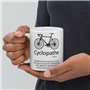 L'Esprit Des Anges Tasse-Mug Cycliste Humour Cyclopathe Maniaque du Vélo - Idée Cadeau Personnalisé Original Papa Anniversaire P
