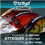 trifyd ® Fishing - Leurre Brochet, Le Pack de 3 leurres de Peche carnassier crankzilla