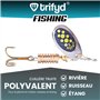trifyd® Fishing - cuillere tournante de pêche à la Truite et Petits carnassiers, Le Pack de 5 cuillères