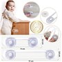 Bloc placard Bebe (10 Pièces) Sécurité Enfant - Bloque Porte Placard Fenêtre - Protection Sécurite Domestique - Sécurité Serrure
