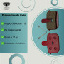 M365Lyon - Plaquettes de Freins Compatible avec Trottinette Kugoo Gbooster 11E