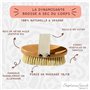 Stephanie Franck Beauty - Dry Brushing Body Brush - Brosse de Massage à sec Dynamisante - 100% Végane - en Fibres de Tampico fer