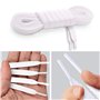 MARKETIFAR Lacets Blancs pour Baskets-4 Paires Lacet Blanc-Lacet Chaussure-Parfait pour Converse Haute-Lacets blancs plats-120 c
