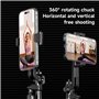Astradeal - Support Téléphone Extensible 180 cm - Trépied Smartphone Télescopique Réglable - Perche à Selfie Professionnelle - S