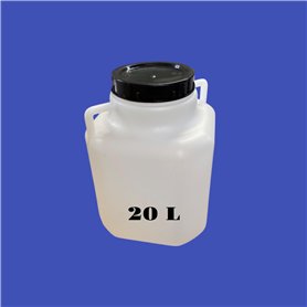 Bidon Plastique 20 litres avec Large Ouverture (Ø18