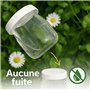 16 Pots Yaourt en Verre avec Couvercles Hermetique, Pot Yaourt en Verre avec Couvercle, Bocal Crème avec Couvercle en Plastique 