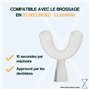Y-Brush CleanMate - Brosse à Dents Électrique Sonique - Rechargeable USB-C - 2 Mois d'Autonomie - 5 modes de brossage - 4 têtes 