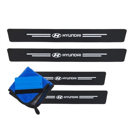 ODOKIT Seuil De Protection Porte Fibre De Carbone Noir - Compatible avec Hyundai Tucson