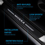 ODOKIT Seuil De Protection Fibre De Carbone Noir - Compatible avec Opel Mokka - Accessoires 4 Pièces - Facile à Installer - Pose
