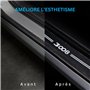 ODOKIT Seuil De Protection Fibre De Carbone Noir - Compatible avec Peugeot 3008 - Accessoires 4 Pièces - Facile à Installer - Po