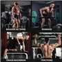 Sangles de Tirage Musculation avec Crochet inversé en métal avec revêtement en Caoutchou antidérapant et Poignet en néoprène Rem