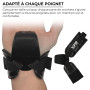 Sangles de Tirage Musculation avec Crochet inversé en métal avec revêtement en Caoutchou antidérapant et Poignet en néoprène Rem